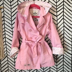 OSHKOSH | Pink Hooded Button Up Coat